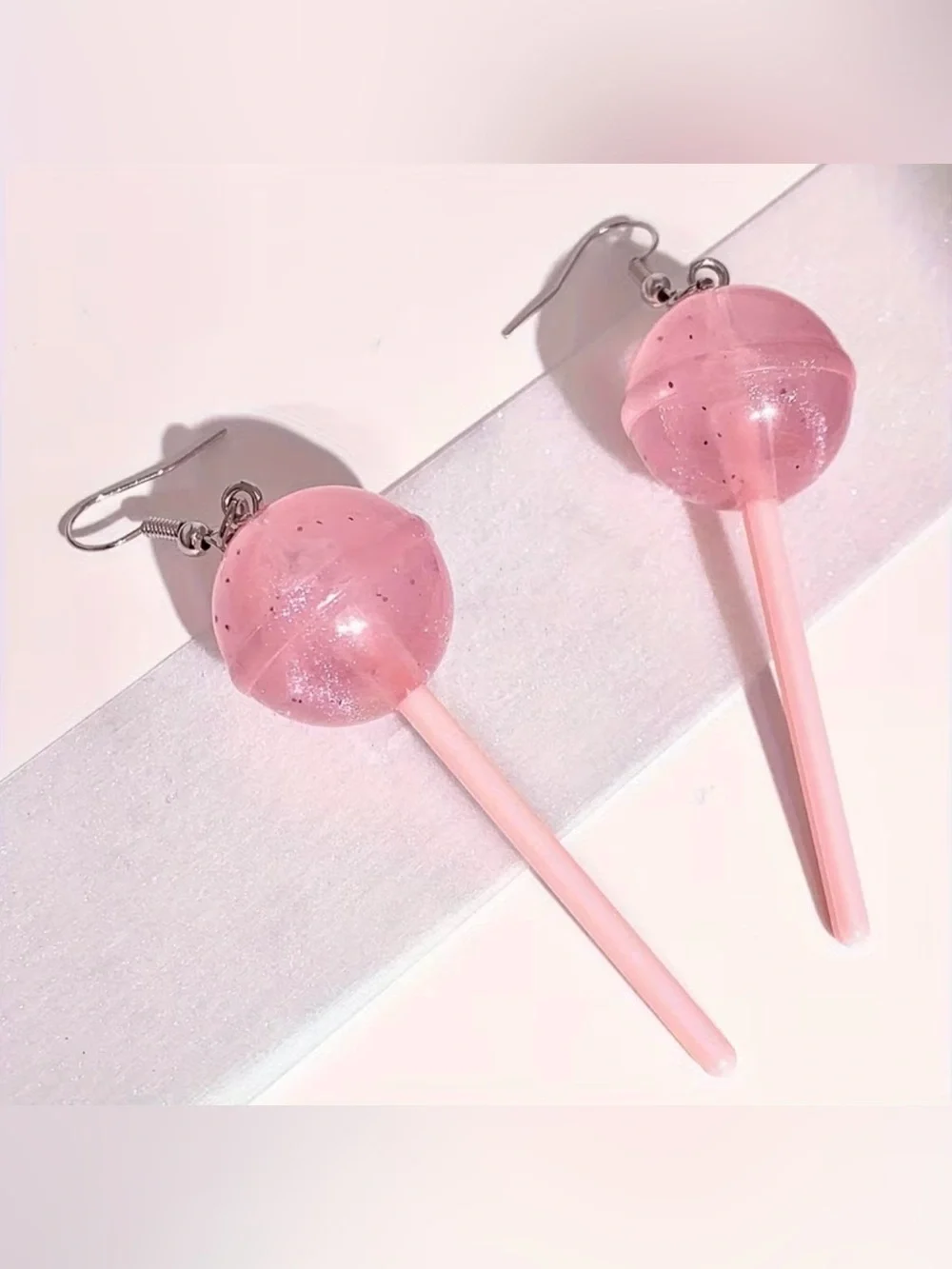 NEW! Unique Pink Lollipop Drop Earrings. Trendy Candy Earrings 🍭